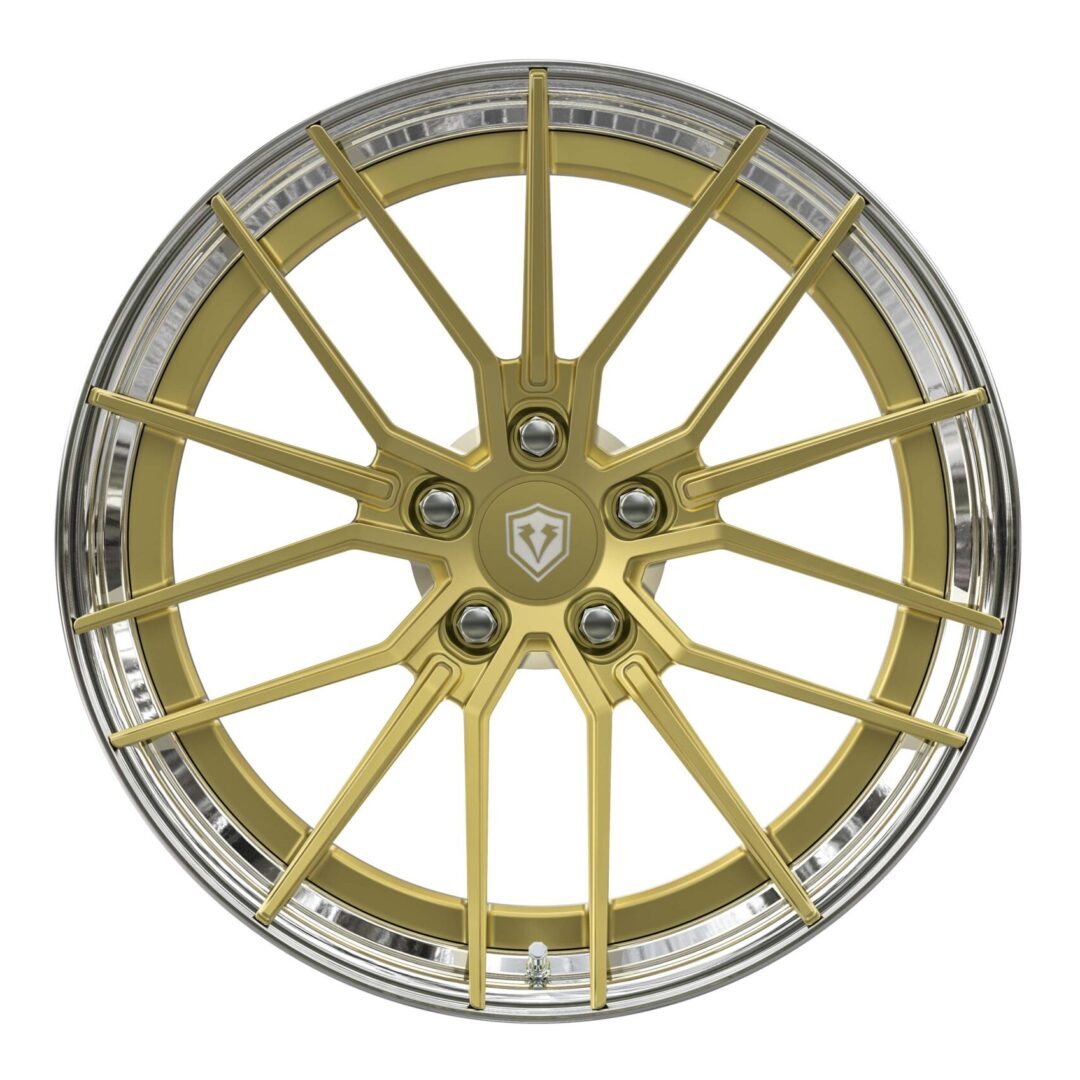 RF-06.2 GOLD DISC+POLISHED BARREL-GOLD LOGO - raffa wheels