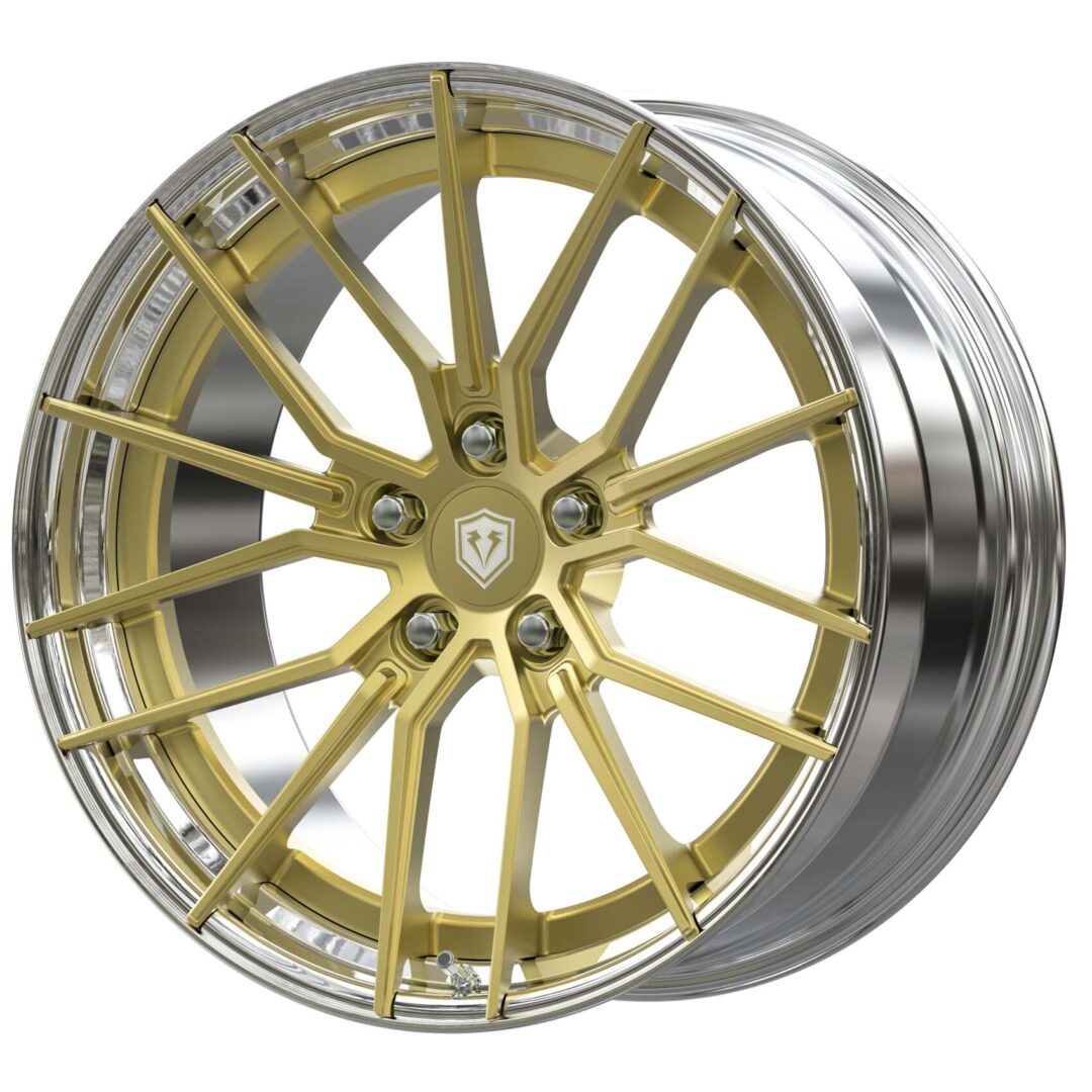 RF-06.2 GOLD DISC+POLISHED BARREL-GOLD LOGO - raffa wheels